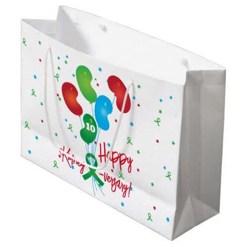 Happy Kidney_versary  Large Gift Bag