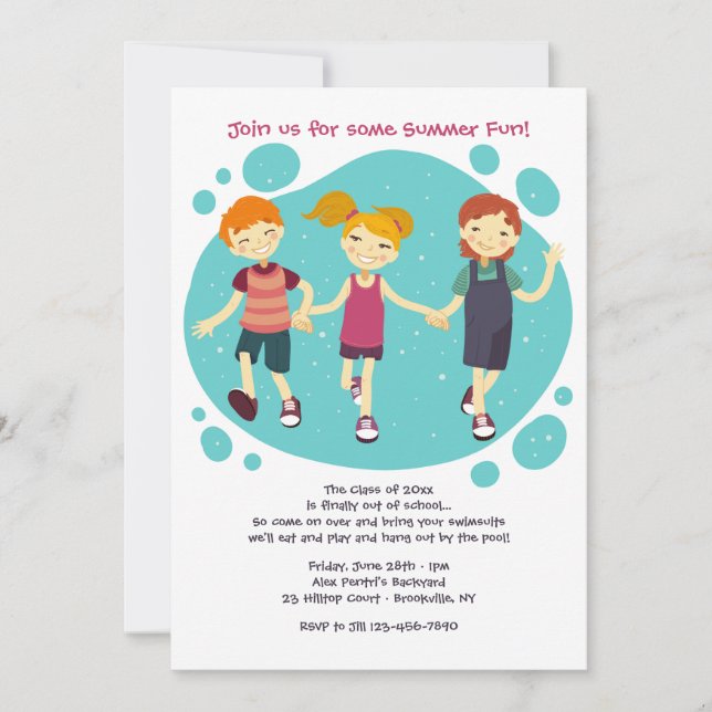 Happy Kids Invitation (Front)