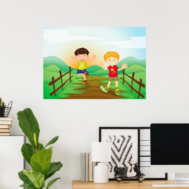 Happy Kids Playing Outdoors Poster (Creator Uploaded)