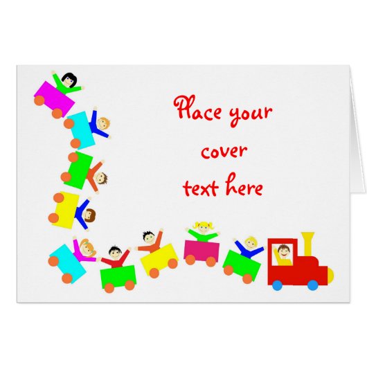 Happy Kids Train Cards (Front Horizontal)