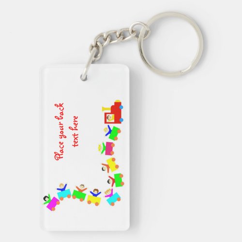 Happy Kids Train Keychain