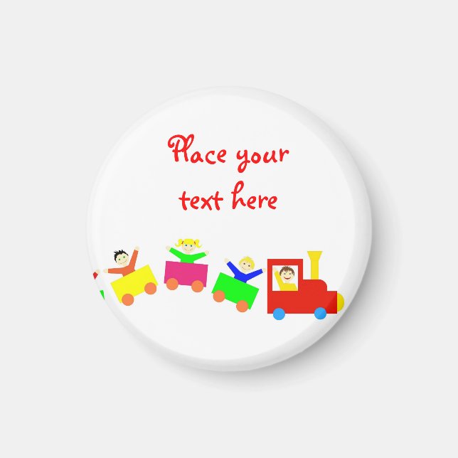 Happy Kids Train Magnet (Front)