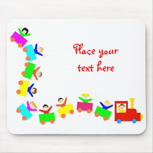 Happy Kids Train Mouse Pad