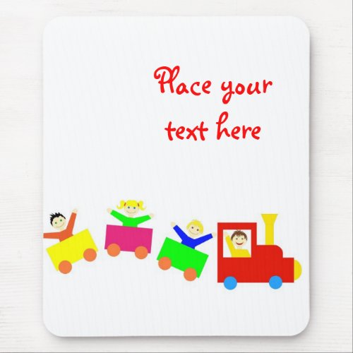 Happy Kids Train Mouse Pad