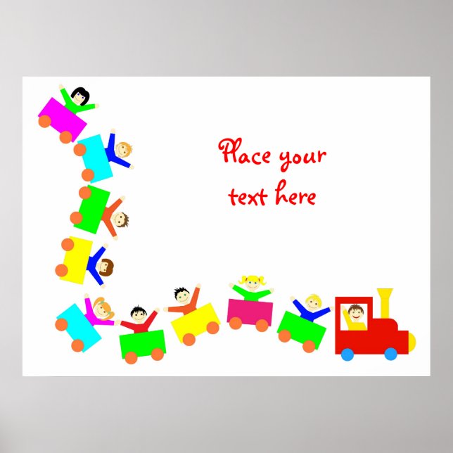 Happy Kids Train Poster (Front)