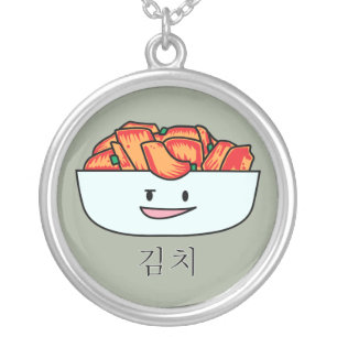 Happy Kimchi Kimchee Bowl - Happy Foods Designs Silver Plated Necklace
