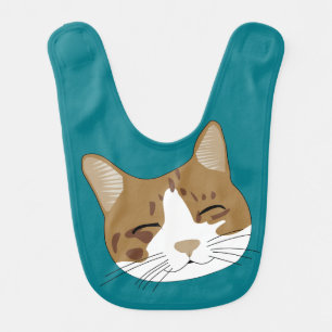 Happy kitty baby bib