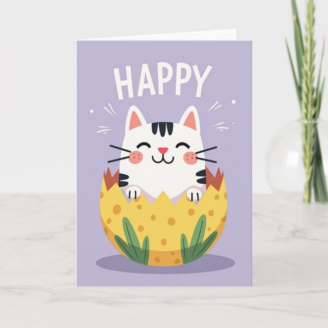 Happy Kitty Emergence Card (Front)