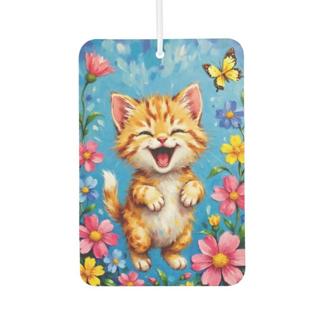 Happy Kitty Garden Air Freshener (Front)