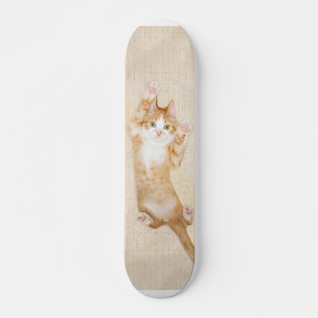 Happy kitty skateboard deck (Front)