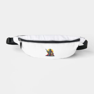 Happy Knight with dog for funny adults and kids Fanny Pack