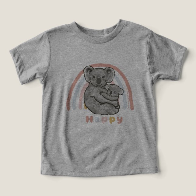 Happy koala toddler t-shirt (Design Front)