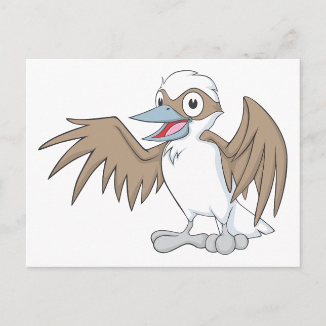 Happy Kookaburra Illustration Postcard (Front)