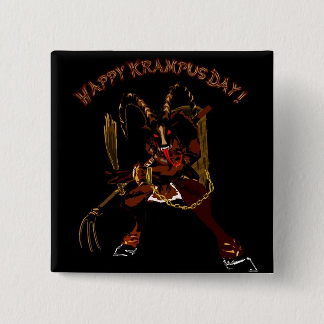 Happy Krampus Day Button (Front)