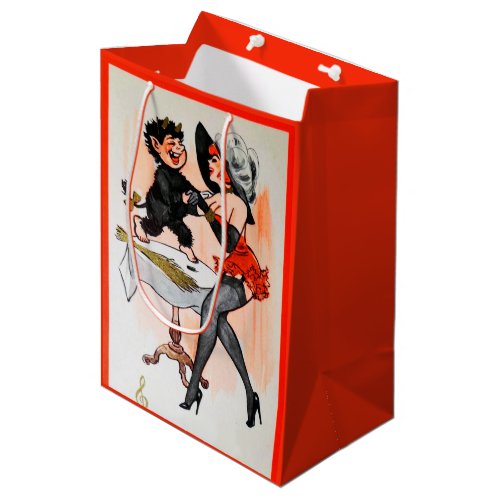 Happy Krampus with Temptress Vintage Christmas Medium Gift Bag