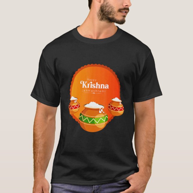 Happy Krishna Janmashtami T-Shirt (Front)