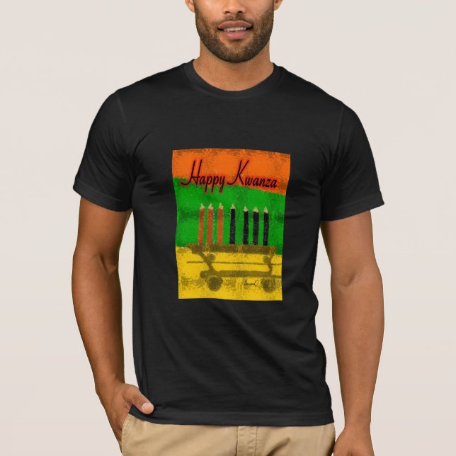 Happy Kwanza Basic American T-Shirt (Front)