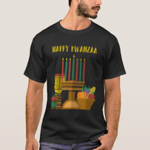 Happy Kwanzaa Africa Map Unity Flag T-Shirt