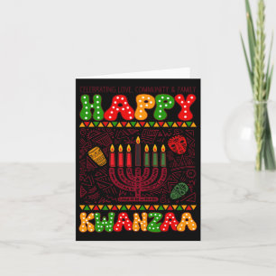 Happy Kwanzaa African American Holiday 7 Seven Can Card