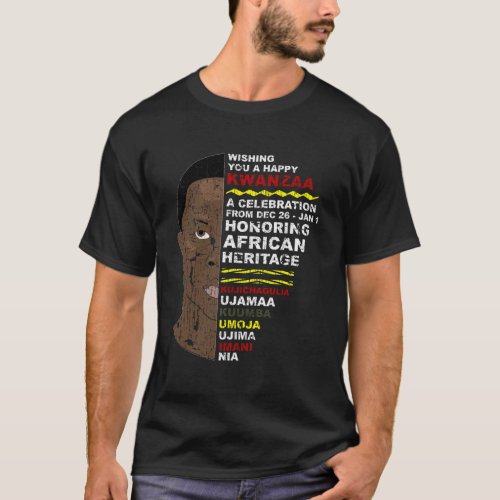 Happy Kwanzaa African Man Celebration MenS T_Shirt