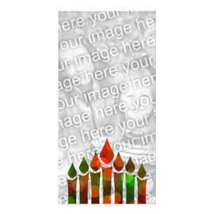 Happy Kwanzaa Bokeh Kinara Card
