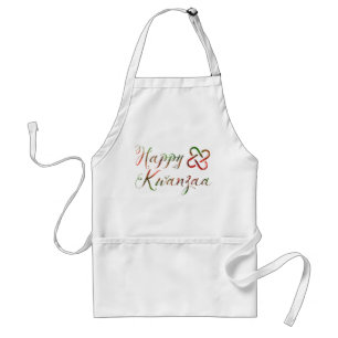 Happy Kwanzaa Bokeh Umoja Adult Apron