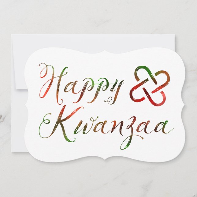 Happy Kwanzaa Bokeh Umoja Invitation (Front)