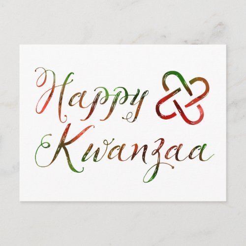 Happy Kwanzaa Bokeh Umoja Postcard