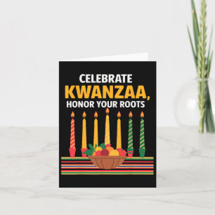 Happy Kwanzaa Candles Africa Holiday African Ameri Card