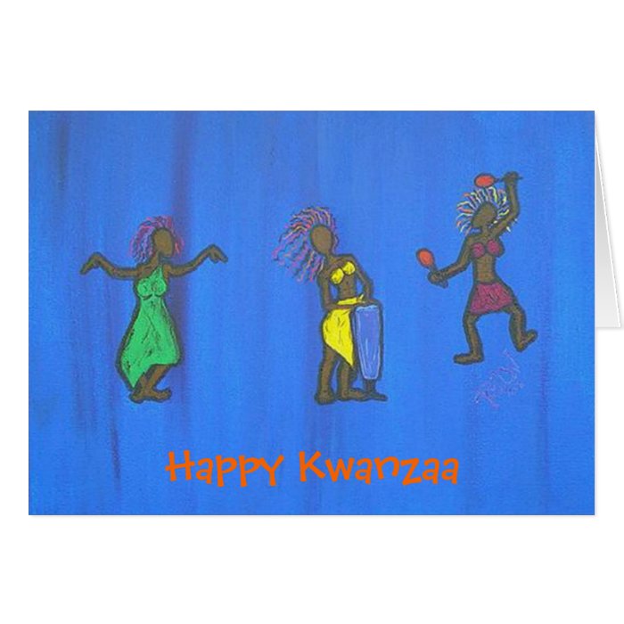 Happy Kwanzaa Card  Women Music Dance