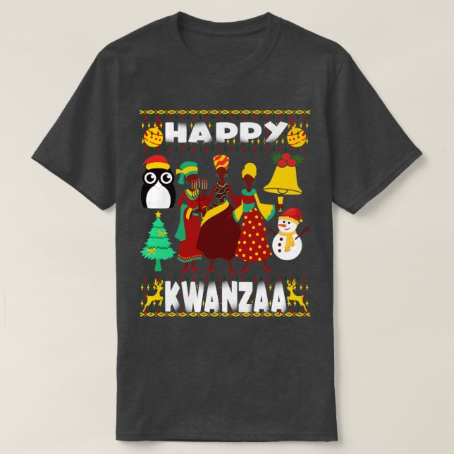 Happy Kwanzaa Celebration Black Heritage Culture  T-Shirt (Design Front)