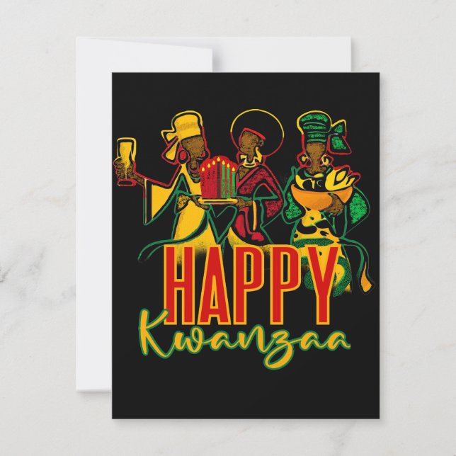 Happy Kwanzaa celebration Holiday Card (Front)