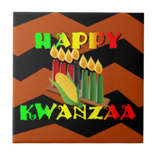 HAPPY KWANZAA CERAMIC TILE