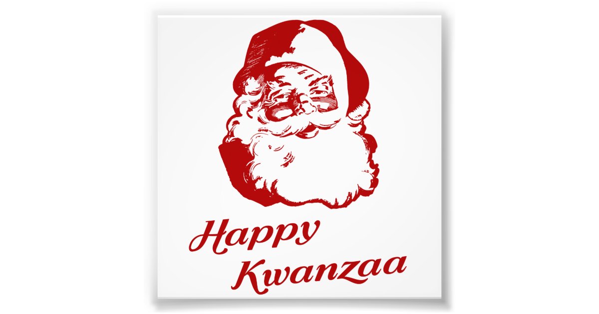 African American Santa Christmas Hanukkah Kwanzaa Wrapping Paper, Zazzle