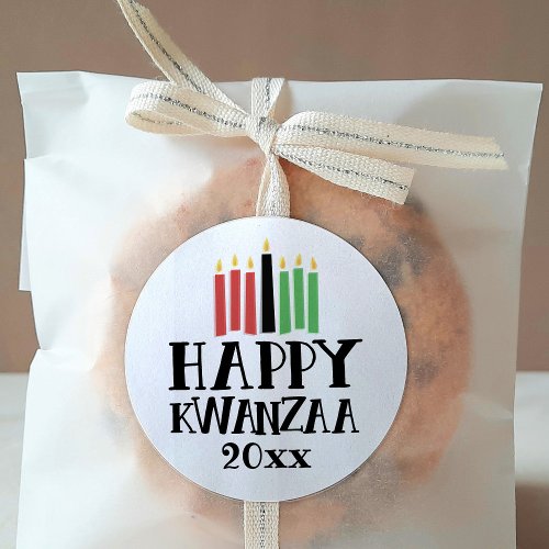 Happy Kwanzaa   Classic Round Sticker