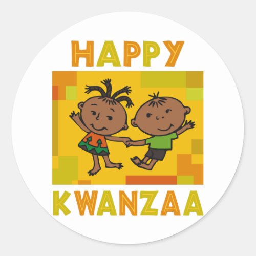 Happy Kwanzaa Classic Round Sticker