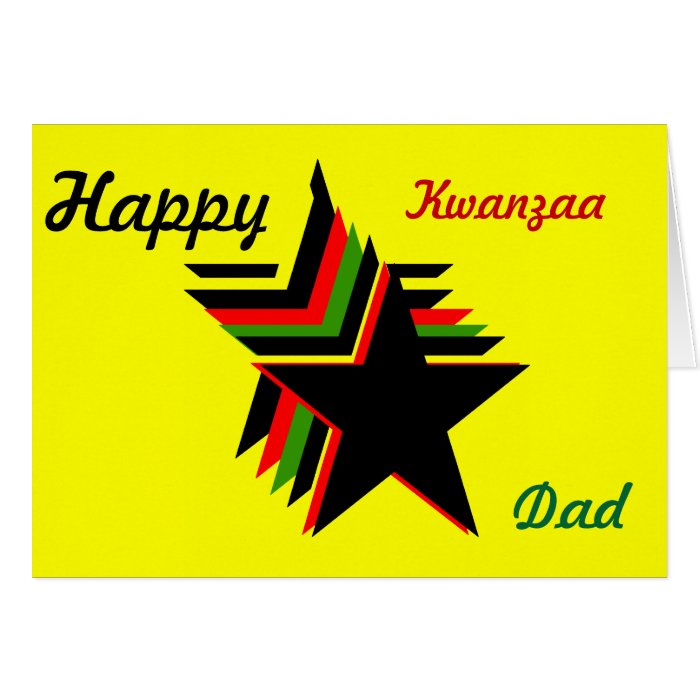 Happy Kwanzaa dad greeting cards