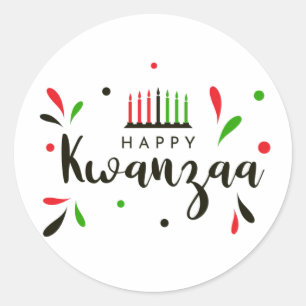 Happy Kwanzaa Envelope Seal Sticker