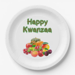 Happy Kwanzaa First Fruits Paper Plates