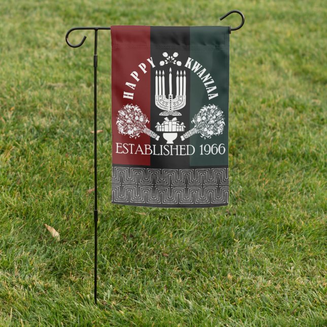 Happy Kwanzaa Garden Flag (In SItu)