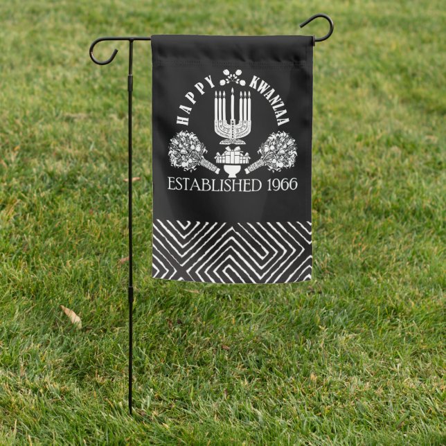 Happy Kwanzaa Garden Flag (In SItu)