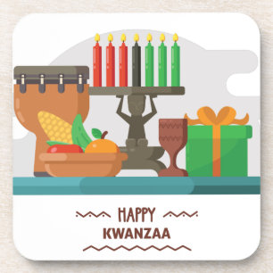 happy kwanzaa gifts coaster