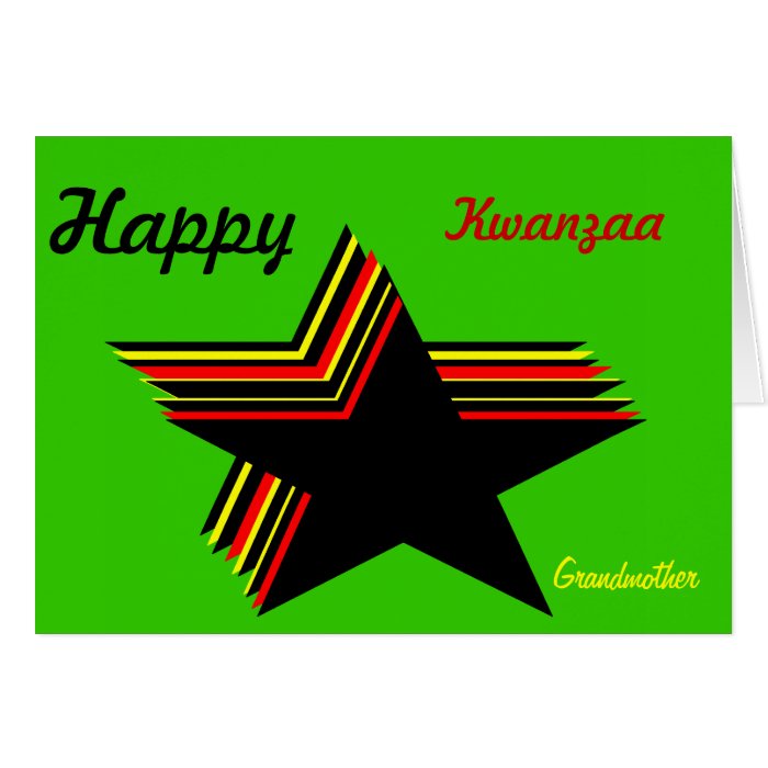 Happy Kwanzaa grandmother greeting cards