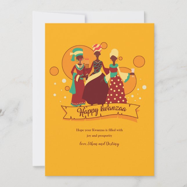Happy Kwanzaa Greeting Card (Front)