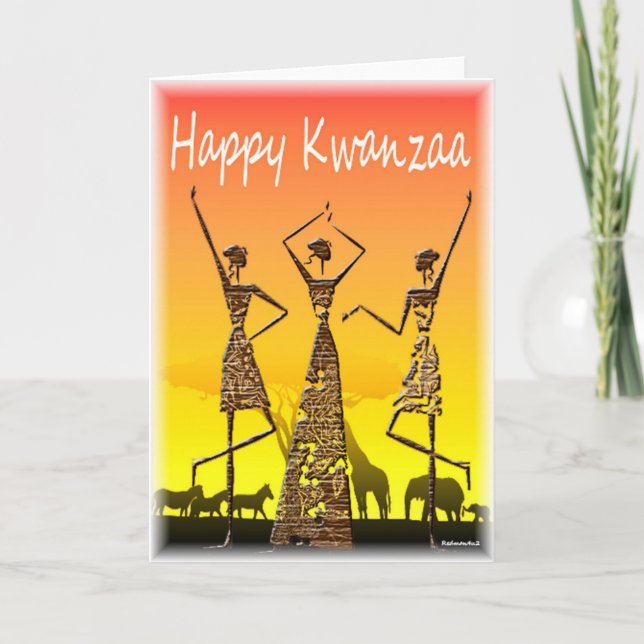 Happy Kwanzaa Holiday Card (Front)