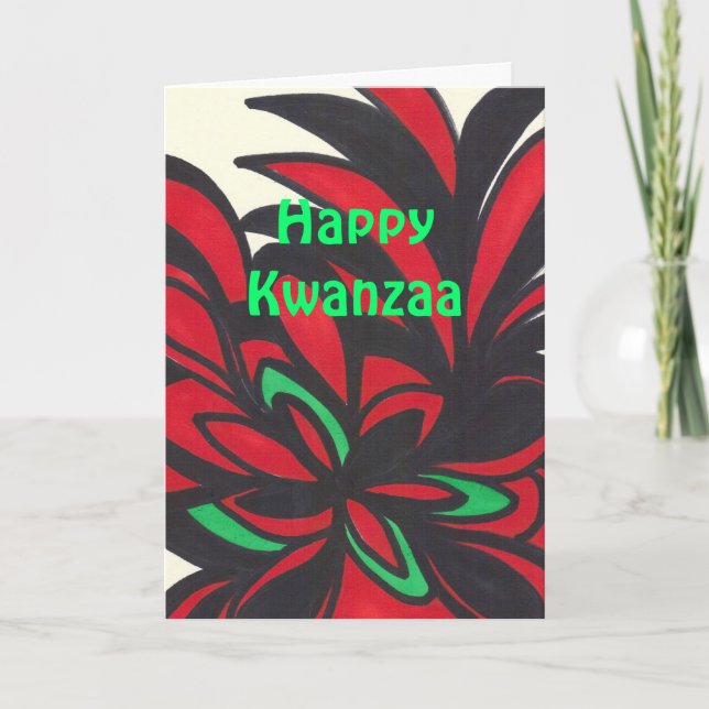Happy Kwanzaa Holiday Card (Front)