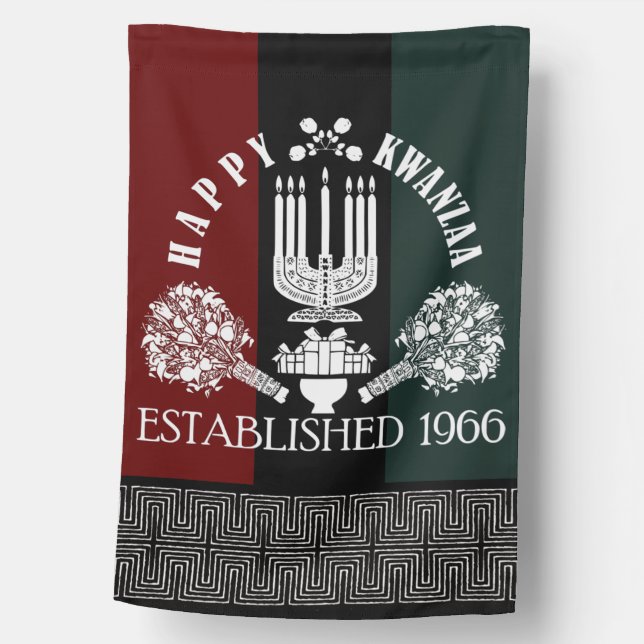 Happy Kwanzaa House Flag (Front)