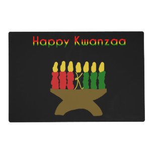 Happy Kwanzaa Kinara Placemat
