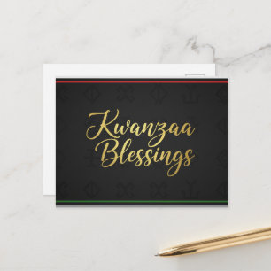 Happy Kwanzaa Kinara Postcard