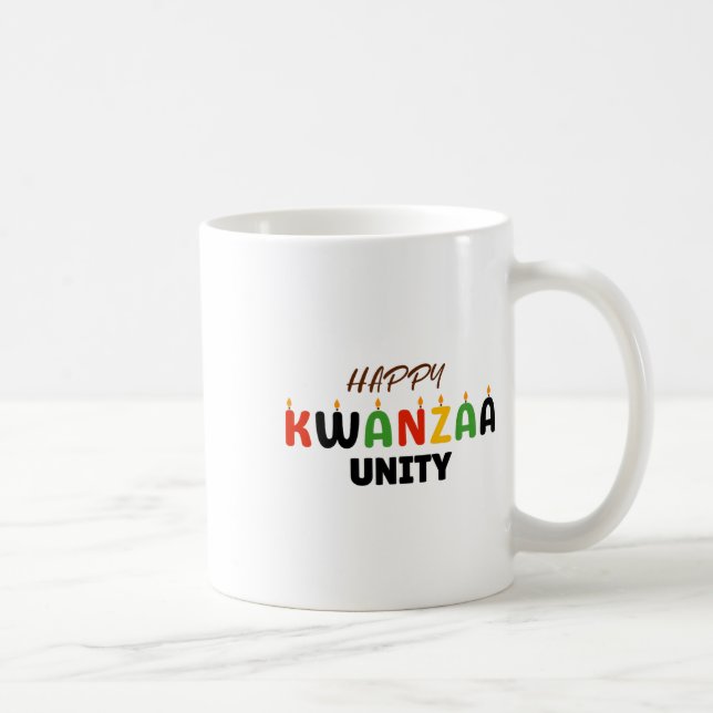 Happy Kwanzaa Kinara-seven Principles Of Kwanzaa U Coffee Mug (Right)